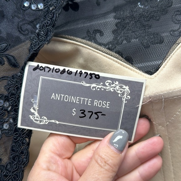 La Femme style number 19750 black lace over nude lining in multiple sizes - Picture 6 of 10